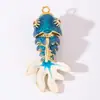 Colgante Pequeño de Carpa Móvil Chapado en Cobre y Oro Transfronterizo Europeo y Americano para Colgante de Joyería de Moda DIY para Mujer de Alta Gama