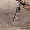 Estilo étnico retrô seis palavras mantra almofariz mágico aço titânio colar masculino ins nicho punk Personalidade pingente de almofariz com diamante
