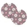 Alfombrilla para Taza de Coche Transfronteriza Jit Hecha de Material de Buceo con Impresión en Relieve de Café, Alfombrilla para Taza de Coche con Aislamiento por Transferencia de Calor, 2 Piezas