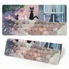 Tapete de Mouse Grande Gato Preto Desenho Animado Transfronteiriço Borda Espessada Atacado Escritório Aprendizagem Jogo Mesa Mat Personalizado e Personalizado