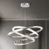 Araña de sala de estar de lujo ligero minimalista italiano, luz principal circular creativa de diseñador Bauhaus de 6 piezas para el pasillo, aluminio, otros materiales no especificados