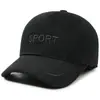 Novo Chapéu de Algodão Masculino para Exterior de Inverno para Homens de Meia-Idade e Idosos Vovô com Pelúcia Quente Boné de Baseball Proteção para Orelhas de Velho Proteção Contra Frio Chapéu Bico de Pato