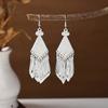 Aretes Étnicos Imitación Plata Miao Aretes Retro Largos con Borlas Atracciones Aretes Estilo Antiguo Aretes Miao para Mujer Venta al por Mayor