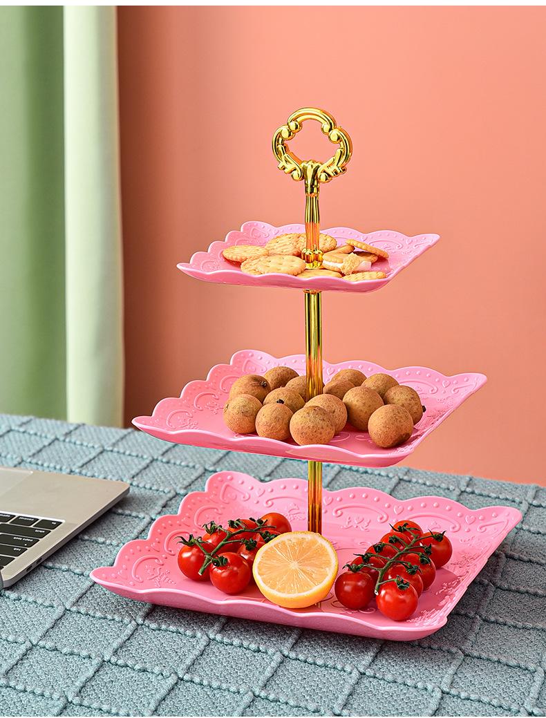 果盘高级感轻奢 果盘春节 果盘中式 多层水果盘