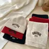 Conjunto de Gorro y Bufanda de Lana Tejida para Niños, Gorro Cálido de Protección para Orejas para Otoño e Invierno con Bordado de Letras para Niños y Niñas, Exclusivamente para Ventas Transfronterizas