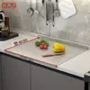 Tabla de cortar de acero inoxidable, tabla de cortar antibacteriana y resistente al moho, tabla de repostería, tabla de cortar específica para frutas y verduras de cocina, tabla de cortar de acero inoxidable
