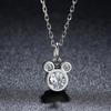 Collar de cadena de clavícula para mujer europea y americana con colgante de circonita y diamantes de Mickey Mouse, oferta transfronteriza de Amazon