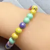 Amazon Más Vendido Pulsera de Caramelo de Bola Colorida para Niños Pulsera de Abalorios Coloridos Acrílicos Hecha a Mano Joyería Natural