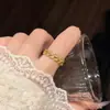 Novo Anel de Espiga de Trigo Totalmente Cravejado Estilo Chinês Tendência Nacional para Mulheres Design de Tendência Chinesa Luxo Leve Moda Anel Aberto Ajustável Sensação de Alto Padrão