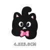 Patche de Tecido Bordado Gatinho Preto Desenho Animado para Jaqueta de Penas Bolsa Patch Autoadesivo Sem Costura Sem Ferro Patch Decorativo DIY
