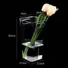 Balde Acrílico Transparente para Flores Frescas Tamanho Grande Buquê de Flores Frescas Balde para Cultivo de Flores Floricultura Loja de Flores Uso Especial