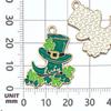Venta Caliente Transfronteriza Aceite Verde Goteando Aleación Trébol Irlandés Colgante Colgante Pulsera DIY Collar Accesorios de Joyería