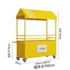 Carrito de Flores de Hierro Forjado de Moda, Carrito para Puesto de Mercado al Aire Libre, Carrito Empujado a Mano, Carrito de Bocadillos, Puesto Móvil de Mercado Nocturno, Carrito Pequeño de Empuje