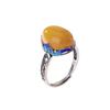 Anillo de plata de ley S925 con forma de huevo, diseño de cera de abejas, hueco, de Ruyi y cloisonné, estilo retro, elegante y con personalidad de nicho.