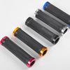Puños para Manillar de Bicicleta, Manillares de Bicicleta de Montaña, Puños de Manillar con Bloqueo Doble Cara de Aleación de Aluminio, Manillares de Bicicleta de Piñón Fijo, Puños de Goma para Ciclismo