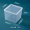 Caja de almacenamiento cuadrada de plástico, caja de plástico con tapa o sin tapa, caja de almacenamiento de material PP elevado, tamaño mini pequeño