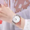Relógio Feminino Totalmente Automático, de Aparência Sofisticada e Versátil, com Calendário Duplo, à Prova d'Água e Luminoso, Relógio de Quartzo Ultrafino para Meninas