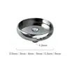 Liga de titânio F136 base oca disco de perfuração broca de fundo plano espiral interna pinos embutidos para brincos, piercings na língua e acessórios de piercing