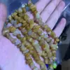 Pulsera de Cristal de Piedra de 7 Colores Amatista Ágata Pulsera de Piedra Natural Irregular Joyería Sencilla con Cordón Elástico