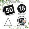 Placa de Matrícula Acrílica, Placa de Número de Mesa, Placa de Número de Mesa de Restaurante, Placa de Mesa Triangular, Placa Digital de Doble Cara, Tarjeta de Mesa en Forma de V Se Puede Personalizar