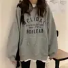Sudadera con capucha para mujer, nuevo estilo otoño 2026, delgada y holgada, moda coreana, moderna con capucha, popular en redes sociales
