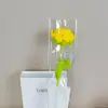 Ramo de Flores de Hilo de Ganchillo Hecho a Mano, Flores Artificiales de Hilo, Regalo de San Valentín para Novia