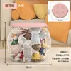 Contenedor de Almacenamiento para Muñecas, Tubo de Almacenamiento para Juguetes, Organizador de Peluches, Taburete Transparente de Almacenamiento para Muñecas Infantiles