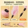 Juguete para gato tipo sonajero con pluma de resorte, palo rascador para gatos auto-entretenido para aliviar el aburrimiento, accesorio interactivo duradero para mascotas gatos oscilante