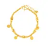 Esperando el Oro de Arena de Vietnam, Que No Se Desvanece por Mucho Tiempo, Pulsera de Cuentas Ojo de Gato de Paz y Alegría, Pulsera Retro China de Cuentas de Sarga Brillantes