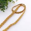 Vendas diretas da fábrica, acessórios para roupas de renda trançada com fio de ouro de três fios, fita de renda trançada com fio de ouro