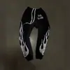 Conjunto de Sudadera con Capucha y Pantalones de Chándal Estampado de Señal de Calle de Llama Vintage Desgastada, Conjunto de Dos Piezas de Marca Trendy Transfronteriza para Parejas