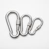 Fábrica Directa 8*80mm hierro galvanizado con tuerca gancho de resorte hebilla de cuerda hebilla de montañismo hebilla de seguridad hebilla de calabaza