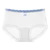 Calcinha feminina sem costura respirável com estampa floral pequena estilo francês, seda gelada, 10A antibacteriana, forro 100% algodão, previne assaduras, calcinha de cintura baixa