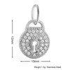 Colgantes de Animales Lindos Transfronterizos, Elementos Adorables de Oso y Delfín, Accesorios de Colgante de Acero Inoxidable Personalizados DIY Incrustados con Diamantes