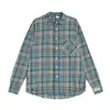 Camisa Retro a Cuadros Suelta de Manga Larga Desgastada Versátil de Verano 2026 para Hombres y Mujeres Marca de Moda Camisa Casual