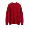 Suéter de Cachemira para Mujer 100% Cachemira Pura Moda Otoño e Invierno Casual Más Fácil de Combinar Cuello Redondo Jersey Tejido Suéter Cálido