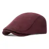 Gorra de pico de ante vintage de moda para primavera y otoño, gorra stylish hacia adelante para parejas, sombrero de pico artístico casual para usar al revés