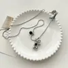 Tendencia de Moda Coreana y Japonesa Collar con Colgante de Oso de Piedra Natural y Circonita para Mujer 2025 Nuevo Otoño e Invierno Cadena Versátil para Suéter