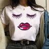 2023 Camiseta de manga corta para mujer, estampado de moda, camisa de fondo de estación independiente, camiseta de mujer, cuello redondo