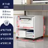 Estante de almacenamiento debajo del escritorio Estante para impresora Soporte de mesita de noche Estante para computadora Host Estante de almacenamiento bancario Gabinete móvil