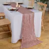 Nuevo Producto Más Vendido Transfronterizo: Camino de mesa de hilo de Bali para bodas, fiestas de cumpleaños y reuniones; Mantel Semitransparente Estilo Europeo