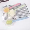 [Procesamiento y Personalización] Cepillo de Baño de Mango Largo con Masajeador Cepillo de Masaje de Espalda Dos en Uno Exfoliante de Doble Cara con Bola de Baño