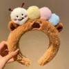 Diadema Nueva de Trébol de Cuatro Hojas y Cabeza de Kitty para Otoño e Invierno, Diadema para Lavarse la Cara en Dormitorio Estudiantil, Accesorios para el Cabello de Felpa Creativos y Lindos