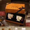 Caneca Cerâmica Criativa de Alto Valor para Casal Copo de Água Conjunto Caixa de Presente Presente Pequeno Prático para Presentear Lembrança Presente do Dia a Dia
