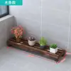 Estante para Flores de Balcón Carbonizado Estante para Flores de Exterior Caja de Flores de Madera para Macetas Patio Estante de una Sola Capa Estante para Maquetas