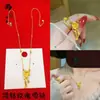 Venta al por mayor de Joyería Dorada Estilo Antiguo con Nuevo Lazo de Borla Dulce y Lujoso Flor de Rosa Collar para Mujer