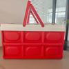 Caja de almacenamiento plegable, gran capacidad, caja de regalo, cesta de transporte, portátil, cubierta de madera, caja de camping, caja de almacenamiento para coche, cesta de compras para el hogar