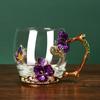 Tazas de Esmalte al por Mayor, Nuevos Modelos para Mujer, Tazas de Té con Flores de Alta Calidad para el Hogar, Vasos de Agua Exquisitos de Gama Alta para Oficinas para Maestros