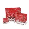 Bolsa de Regalo Navideña Bolsa para Empacar Regalos de Nochebuena Transfronteriza en stock Bolsa de Papel Bolsa Tote Grande Linda Al por Mayor