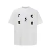 Camiseta Manga Curta Estilo Minimalista com Estampa Geométrica de Letras e Números para Homens, Novo Estilo Primavera e Verão, Top Casual Soltinho 100% Algodão para Mulheres, Tendência